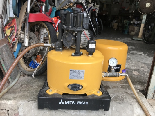 ขายปั๊มน้ำอัตโนมัติ Mitsubishi 200W พร้อมฝาครอบของใหม่ สภาพดี หมุนนิ่ม ตรวจเช็คแรงดันเรียบร้อย ไม่มีรั่วซึม พร้อมใช้งาน ราคา 2,800 บาทพร้อมส่ง
