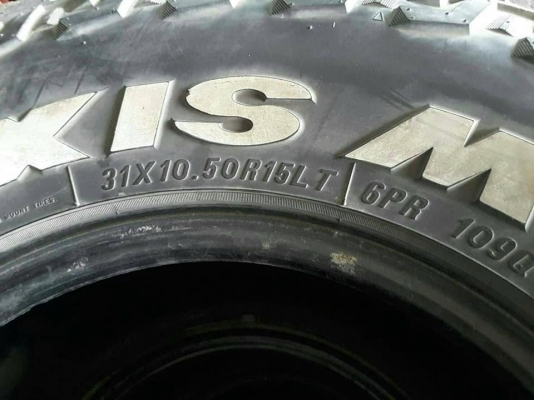 Maxxis MT764 ขนาด 31-10.5-15 ปี13 สภาพดี 1ชุด