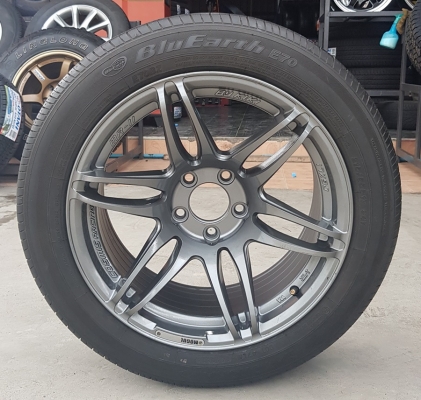 ขายล้อกะทะผ่าขอบ14 5รูยางใหม่ พร้อมล้อMR2 COSMIS ขอบ17