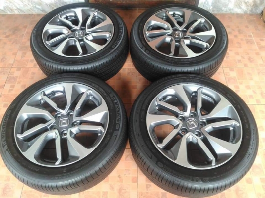 ล้อแม็ก Honda Accord G10 ขอบ 17 พร้อมยาง Michelin Primacy 3st  225 50 17 ปี 2018 ทั้งชุด 18,900.-เทิร์นได้ ใส่ฟรี รับบัตร ส่งทั่วไทย