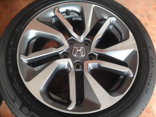 ล้อแม็ก Honda Accord G10 ขอบ 17 พร้อมยาง Michelin Primacy 3st  225 50 17 ปี 2018 ทั้งชุด 18,900.-เทิร์นได้ ใส่ฟรี รับบัตร ส่งทั่วไทย
