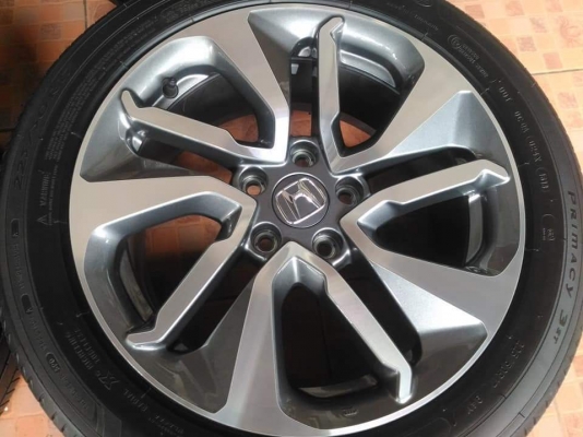 ล้อแม็ก Honda Accord G10 ขอบ 17 พร้อมยาง Michelin Primacy 3st  225 50 17 ปี 2018 ทั้งชุด 18,900.-เทิร์นได้ ใส่ฟรี รับบัตร ส่งทั่วไทย
