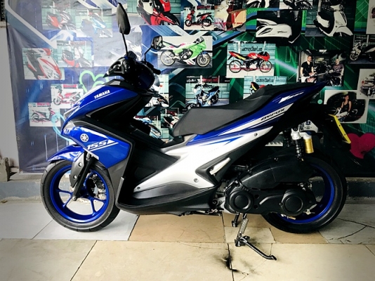 aerox ปี2019 สีนํ้าเงินเทา ปีนี้เลยครับ เครื่องดี สีเดิมสวยๆเลยครับ 52900