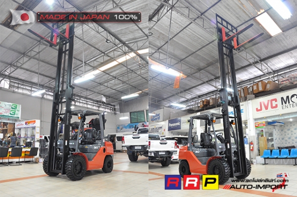 ขายรถโฟล์คลิฟท์มือสอง TOYOTA รุ่น 8FG30-30115 นำเข้าจากประเทศญี่ปุ่น 100\% ไม่เคยใช้งานในไทย