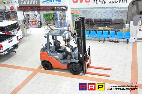ขายรถโฟล์คลิฟท์มือสอง TOYOTA รุ่น 8FG30-30115 นำเข้าจากประเทศญี่ปุ่น 100\% ไม่เคยใช้งานในไทย