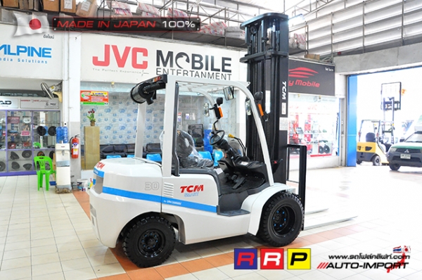 ขายรถโฟล์คลิฟท์มือสอง TCM รุ่น FD30T3K-2R900111 นำเข้าจากประเทศญี่ปุ่น 100\% ไม่เคยใช้งานในไทย