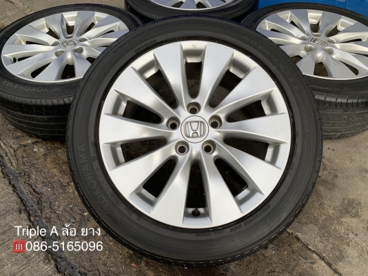 ล้อแม็ก Honda Accord G9 ขอบ 17 พร้อมยาง 215-55-17 Yokohama ปี 15 แม็กสวย ดอกหนาปึก
