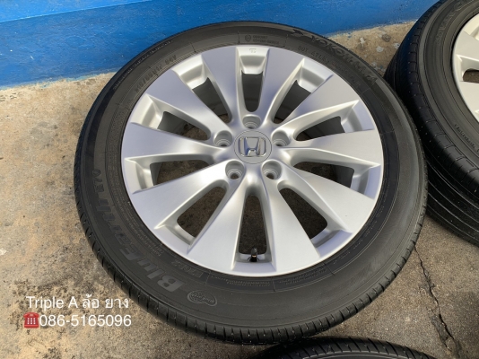 ล้อแม็ก Honda Accord G9 ขอบ 17 พร้อมยาง 215-55-17 Yokohama ปี 15 แม็กสวย ดอกหนาปึก