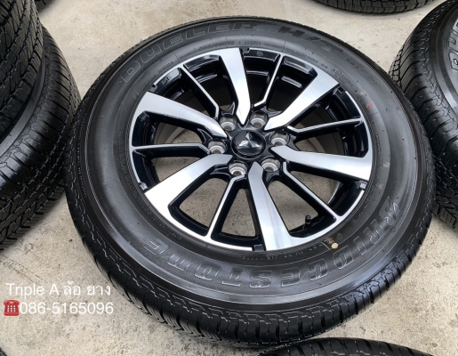 ล้อแม็กป้ายแดง Mitsu All New Pajero Sport ตัวท๊อป ขอบ 18 พร้อมยางป้ายแดง 265-60-18 Bridgestone ปี 19 สวยกริ๊บ