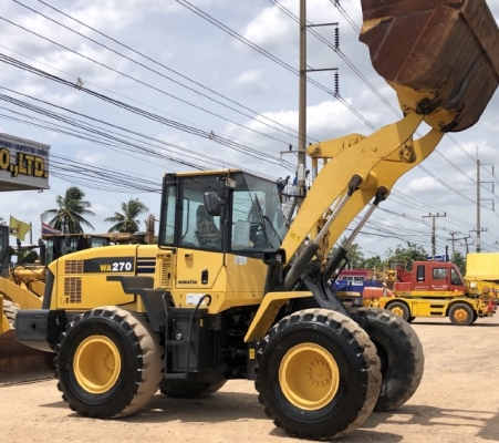 ขายรถตักล้อยาง KOMATSU WA270-5 นำเข้าเองจากญี่ปุ่น สภาพสวยพร้อมใช้ มีVDOการทำงานครับ