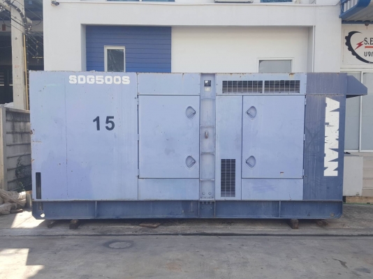 เครื่องปั่นไฟมือสอง AIRMAN SGD500S เครื่องmitsubishi  S6A3-PTA ปี1989  450kva 3เฟส 1500รอบ