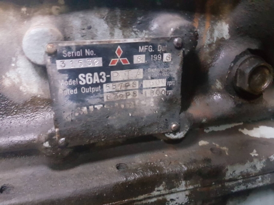 เครื่องปั่นไฟมือสอง AIRMAN SGD500S เครื่องmitsubishi  S6A3-PTA ปี1989  450kva 3เฟส 1500รอบ