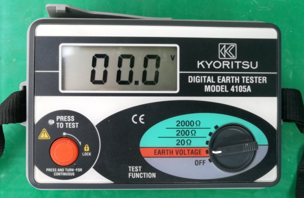 สินค้ามือสอง เครื่องเทสกราวด์ Kyoritsu 4105A Made in Japan สภาพสวยพร้อมใช้ อุปกรณ์ตามรูป