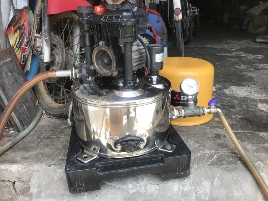 ขายปั๊มน้ำอัตโนมัติ Mitsubishi 150W เบิกถังสแตนเลสของใหม่ พร้อมฝาครอบของใหม่ สภาพดี หมุนนิ่ม ตรวจเช็คแรงดันเรียบร้อย ไม่มีรั่วซึม พร้อมใช้งาน ราคา 3,300 บาทพร้อมส่ง