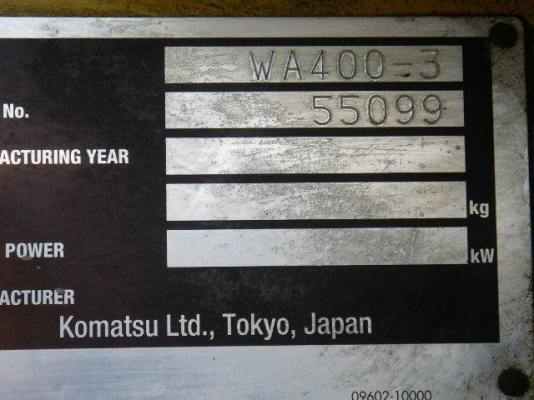 ขาย KOMATSU WA400-3E นำเข้าจากญี่ปุ่น โทร&bull;090-986-2521 อ๊อบ