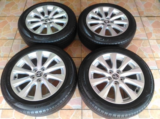ล้อแม็ก Toyota Camry 2019 ขอบ 17 พร้อมยาง Dunlop Enasave EC300+  215/55R17 ผลิตปี 2018 สวย พร้อมใช้ ขายถูกๆ ทั้งชุด 18900.- *** ใส่ฟรี รับเทิร์น รับบัตรเครดิตทุกธนาคาร ส่งได้ทั่วไทย