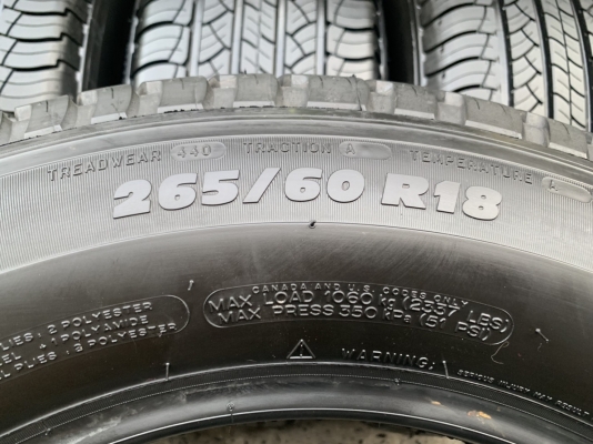 ยางป้ายแดง 265-60-18 Michelin ปี 19 สวยๆ ตุ่มอลัง
