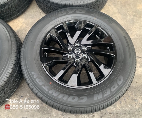 ล้อแม็กป้ายแดง Nissan Navara Caliber NP300 Black Edition ขอบ 18 พร้อมยางป้ายแดง 255-60-18 Toyo ปี 19 ล้อแม็กป้ายแดง Nissan Navara Caliber NP300 Black Edition ขอบ 18 พร้อมยางป้ายแดง 255-60-18 Toyo ปี 19