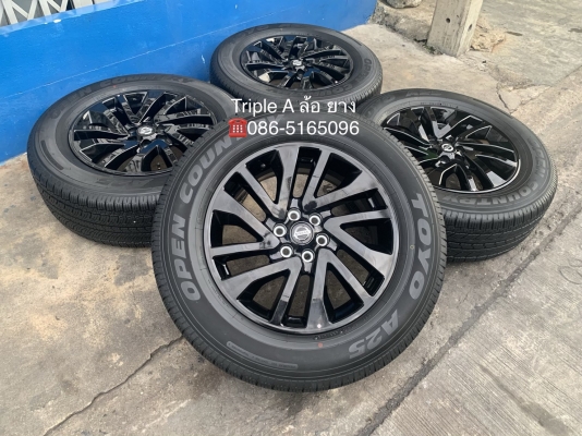 ล้อแม็กป้ายแดง Nissan Navara Caliber NP300 Black Edition ขอบ 18 พร้อมยางป้ายแดง 255-60-18 Toyo ปี 19