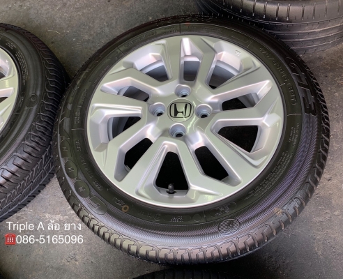 ล้อแม็กป้ายแดง Honda New Jazz ตัวรองท็อป ขอบ 15 พร้อมยางป้ายแดง 175-65-15 GoodYear รถออกปี 19 ล้อแม็กป้ายแดง Honda New Jazz ตัวรองท็อป ขอบ 15 พร้อมยางป้ายแดง 175-65-15 GoodYear รถออกปี 19