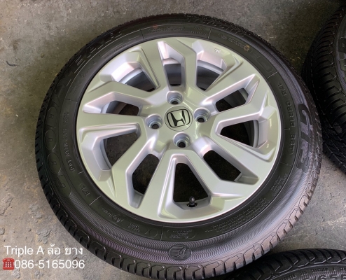 ล้อแม็กป้ายแดง Honda New Jazz ตัวรองท็อป ขอบ 15 พร้อมยางป้ายแดง 175-65-15 GoodYear รถออกปี 19 ล้อแม็กป้ายแดง Honda New Jazz ตัวรองท็อป ขอบ 15 พร้อมยางป้ายแดง 175-65-15 GoodYear รถออกปี 19
