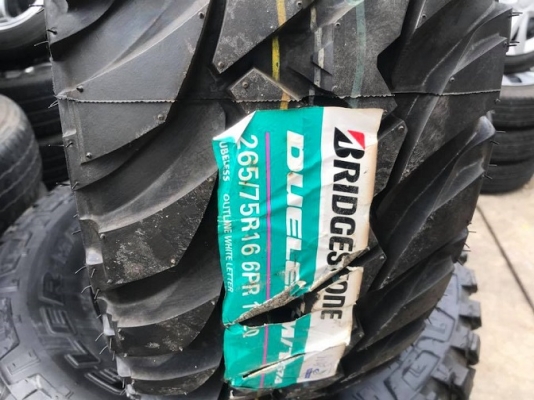 ขายยางใหม่ 265-75-16 MT 674 บริสโตน ปี18 ขายยางใหม่ 265-75-16 MT 674 บริสโตน ปี18