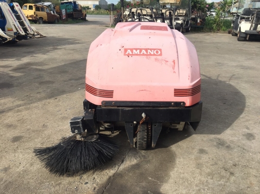 รถกวาดถนนเดินตาม AMANO รุ่น HM-1000V ระบบเครื่องยนต์ รุ่นใหม่ สตาร์ทไฟฟ้า หน้ากวาด 1เมตร ทำงานเร็ว 4