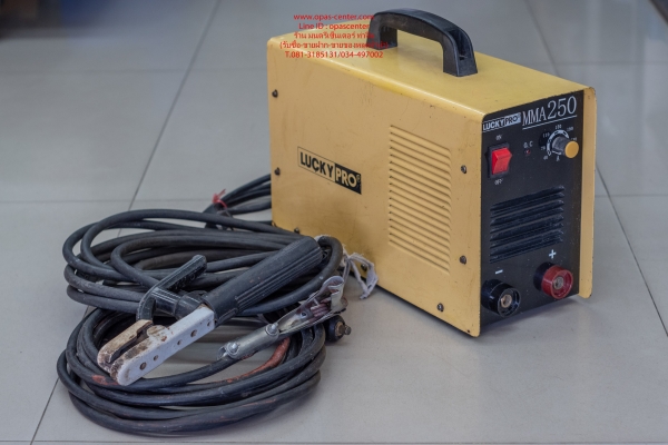 เครื่องเชื่อมอินเวอร์เตอร์ 250 A ยี่ห้อ Lucky Pro รุ่น MMA-250 สภาพดี เครื่องเชื่อมอินเวอร์เตอร์ 250 A ยี่ห้อ Lucky Pro รุ่น MMA-250 สภาพดี