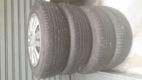 กระทะล้อขอบ15 พร้อมยางถอดจาก HONDA CITY ปี 2014 ยางสวย 80\%