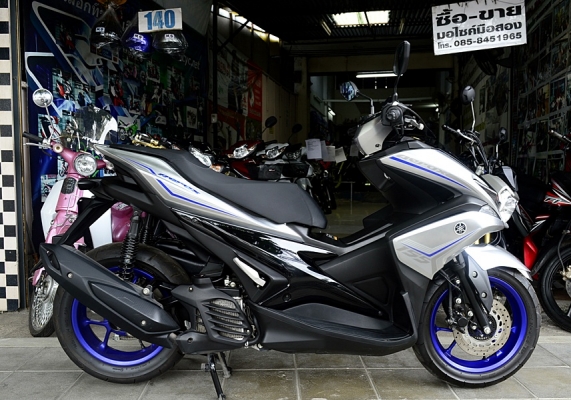 aerox สีเทาลายใหม่ ตัวท็อปสุด กุญแจสมาร์ทคีย์ รถบ้านสวยเล่มทะเบียนพร้อม