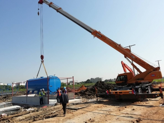 ขายถังน้ำมันใหม่ขนาด 20,000 ลิตร เหล็กหนา 4 มม.ผลิตเอง ราคาใบละ 70,000 บาท  ถังใหม่ผลิตเอง