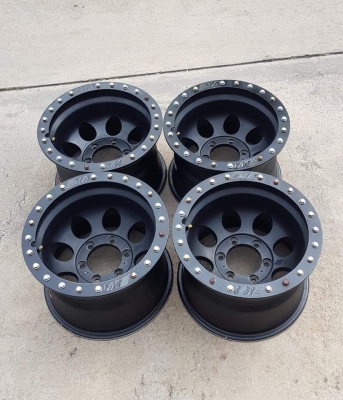 ขายล้อ MICKEY บีทล็อค ขอบ 15" กว้าง 10" ออฟลบ 46 สีดำเดิมๆ