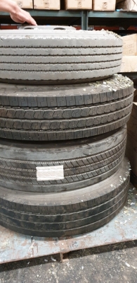 กะทะล้อพร้อมยางสภาพ 90\% มี 4 เส้น