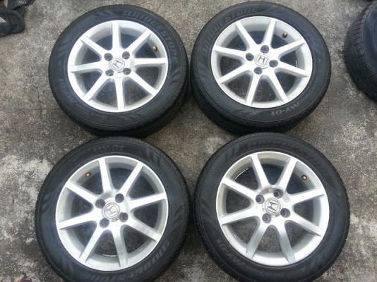 ล้อ15 4รู100 + ยาง Bridgestone 195/55/15 ปี10