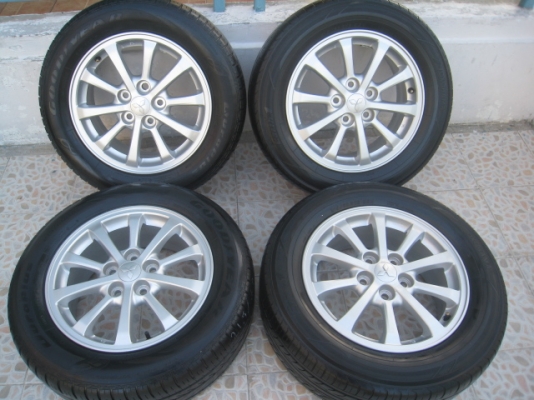ขายล้อแม็ก Mitsubishi lanser EX 16"x6.5" 5รู114 et+46 + ยาง (081-3747940)