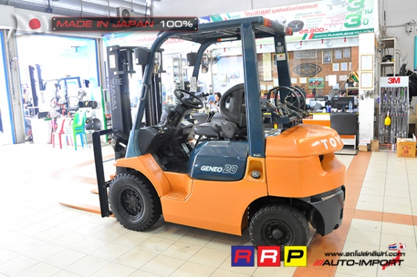 ขายรถโฟล์คลิฟท์มือสอง TOYOTA รุ่น 7FG20-14231 นำเข้าจากประเทศญี่ปุ่น 100\% ไม่เคยใช้งานในไทย