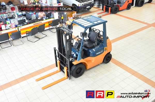 ขายรถโฟล์คลิฟท์มือสอง TOYOTA รุ่น 7FG20-14231 นำเข้าจากประเทศญี่ปุ่น 100\% ไม่เคยใช้งานในไทย