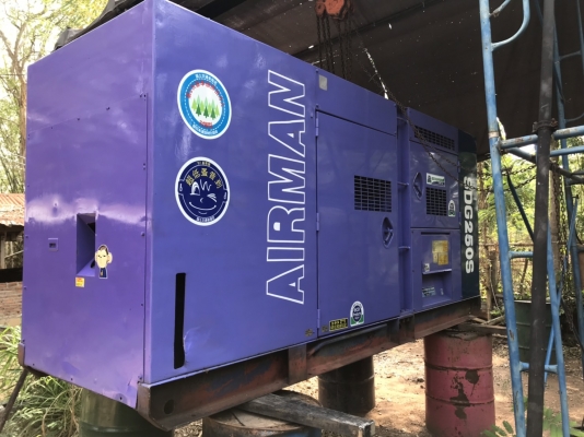 เครื่องปั่นไฟ แอร์แมน 220Kva  สภาพเก่าญี่ปุ่นสีเดิมๆ