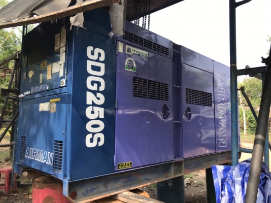 เครื่องปั่นไฟ แอร์แมน 220Kva  สภาพเก่าญี่ปุ่นสีเดิมๆ