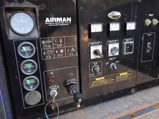 เครื่องปั่นไฟ แอร์แมน 220Kva  สภาพเก่าญี่ปุ่นสีเดิมๆ
