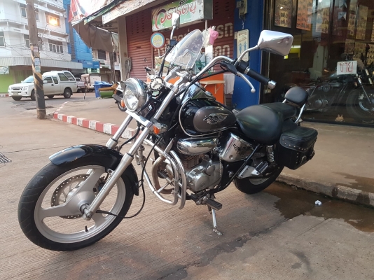 ขาย HONDA PHANTOM TA200 ปี2001 แต่งสวยๆ เดิมๆ ยางหลังใหม่ มีกระเป๋าข้าง กันล้ม ชิวหน้า ทะเบียนพร้อมโ