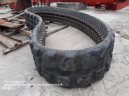 FROM JAPAN ขายถูกด่วนๆRUBBER TRACK แทรคยาง(ข้อถี่) ขนาด: 250*76(ข้อ)*52.5 สำหรับรถไซค์20 ,25 ,30, 35
