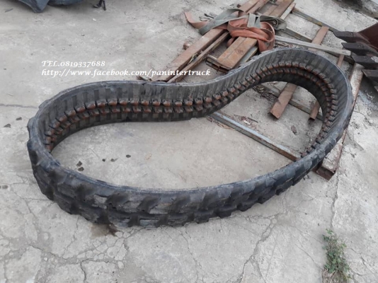 FROM JAPAN ขายถูกด่วนๆRUBBER TRACK แทรคยาง(ข้อถี่) ขนาด: 250*76(ข้อ)*52.5 สำหรับรถไซค์20 ,25 ,30, 35