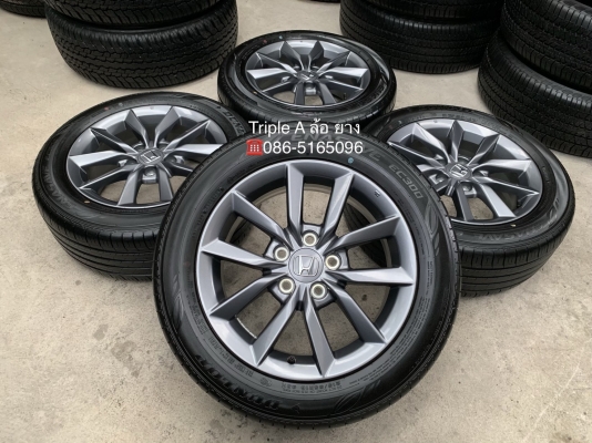 ล้อแม็กป้ายแดง Honda Civic FC 2019 ขอบ 16 สีเทากัน พร้อมยางป้ายแดง 215-55-16 Dunlop ปี 19 สวยๆ