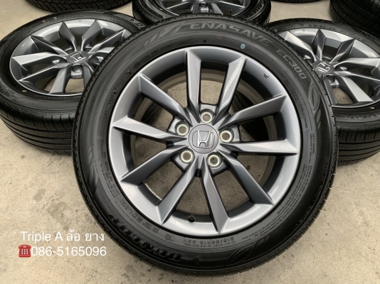 ล้อแม็กป้ายแดง Honda Civic FC 2019 ขอบ 16 สีเทากัน พร้อมยางป้ายแดง 215-55-16 Dunlop ปี 19 สวยๆ