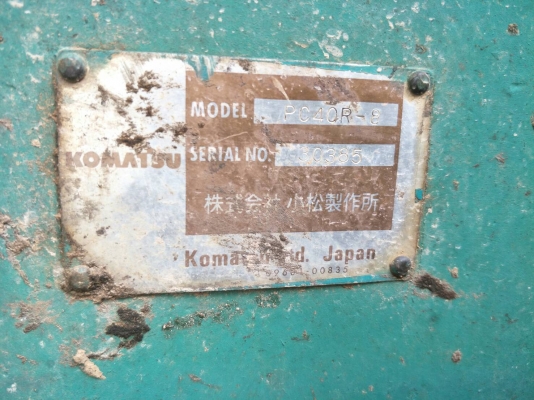 ปรับลดราคาเหลือ350,000 มีVDOขาย KOMATSU PC40R-8 เอกสารอินวอยราคา 400,000