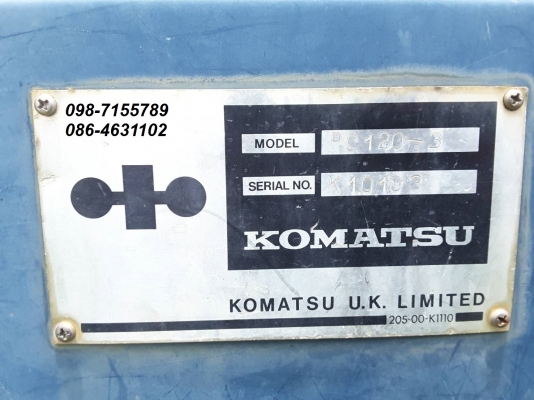 ขาย!! &gt;&gt;&gt; Komatsu Pc120 รุ่น 3 สภาพสวย ซื้อไปลงงานได้เลย รุ่นทนทาน &lt;&lt;&lt; เบอร์ติดต่อ 098-7155789 086-4631102