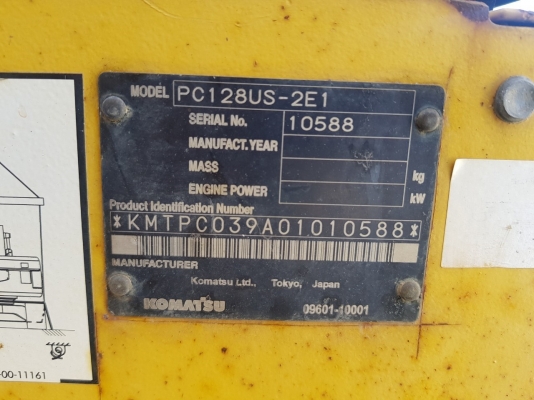 ขายแบคโฮ KOMATSU  PC128US-2E1 จากญี่ปุ่น เดิมๆ100\% ไม่เคยใช้ในไทย