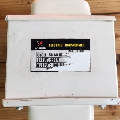 หม้อแปลงไฟจาก 220v ==> 100v /110v ขนาด 1,000w ของ KRR