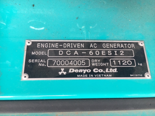 DENYO DCA-60ESI2 ปี2017 ชั่วโมงน้อย* โทร. 080-6565422 (หนิง) DENYO DCA-60ESI2 ปี2017 ชั่วโมงน้อย* โทร. 080-6565422 (หนิง)